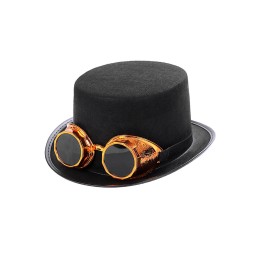 Order online custom-made performance hats Custom flat-top solid color steampunk hats hat shop steampunk hat SKHA046 Order online custom-made performance hats Custom flat-top solid color steampunk hats hat shop steampunk hat SKHA046